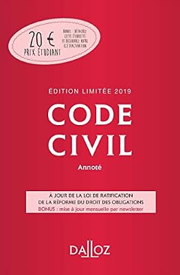 Dalloz Code civil 2019 annoté. Édition limitée - 118e éd.