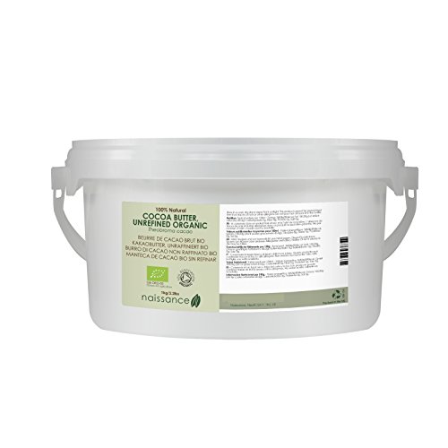 Naissance Unrefined Cocoa Butter 1kg Certified Organic 100% Pure