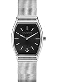 PAUL HEWITT Damen Armbanduhr Modern Edge Line Black Sunray mit Meshband in Silber