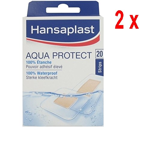 2 x Hansaplast Pflaster - Aquaprotect 100% wasserdicht - 20 Streifen