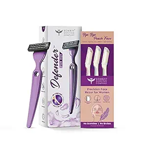 Bombay Shaving Company Womens Shaving Combo with Defender For Her Womens Razor & Precision Face Razor (3 Units) | No Cuts Or Bumps with One-Stroke Shaves