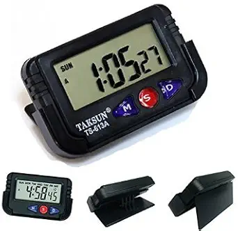 Easy4buy Car Dashboard/Office Desk Alarm Clock and Stopwatch with Flexible Stand for Maruti Wagon R