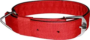 ADIOS Dog Belt 2 inch Red Dog Collar Adjustable Neck Size 62-80 cm Specially for Heavy & Large Breed Dog Collar