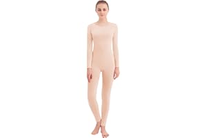 SUPRNOWA Scoop Neck Full Body Unitard Elastane Spandex Sleeveless Round Neck One Piece Bodysuit Unisex