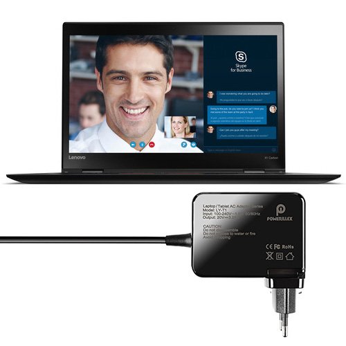 Laptop Charger, POWERILLEX 65W AC Laptop Power Adapter 20V 3.25A for Lenovo Laptop Notebooks with Rectangular Slim Tip Common Power Plug and 5.9 FT Power Cable - 2