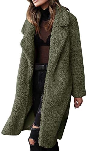 Women's Jackets, Womens Coat, Women Long Sleeve Pullover Blouse Open Front Jacket Coat Long Outerwear AG/XL(Army Green, XL)