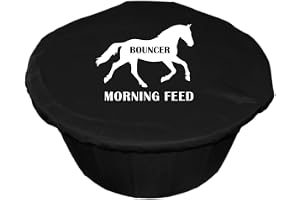 Personalised Horse Feed Bucket Covers, Multi-Coloured, Morning and Teatime Feed Design or Custom Text
