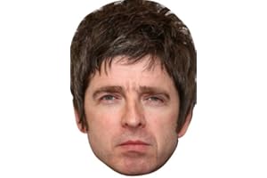 FoxyPrinting Noel Gallagher Celebrity Cardboard Party Face Mask Fancy Dress