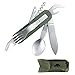 Produktbild Rhino Valley Travel Besteck Praktisches Reisebesteck inklusive Stabiler Gürteltasche, 7-in-1 Bestehend aus Gabel, Löffel, Messer, Dosenöffner, Ahle und Korkenzieher