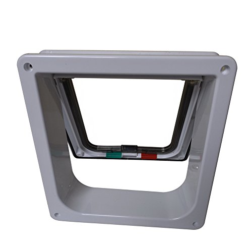 Dimart-Little-Puppy-Kitty-Control-Access-Pet-Portal-Door-Pet-Accessory-4-Way-Locking-Cat-Dog-Flap-Lockable-Door-Gate-Way