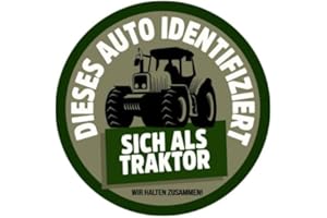 ‎SAMMYS SHIRT STORE Sammys Shirt Store Dieses Auto identifiziert Sich als Traktor Aufkleber 10 cm