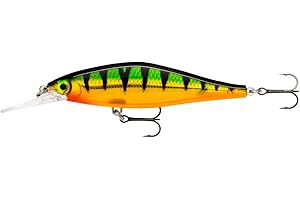 Rapala - Leurre de Pêche Shadow Rap Shad Deep - Matériel de Pêche en Balsa - Leurre Pêche en Eau Douce - Fabriqué en Estonie - Prof de Nage 1.5 - 1.8 m - Taille 9 cm / 12 g - Legendary Perch