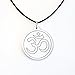Produktbild Om Zeichen als modischer Anhänger mit verstellbarer Länge - Qualität - Made in Germany - Hindhu Mantra Anhänger - Indien Yoga Halskette - Aum Ohm Om Hindu Symbol und Amulett (transparent)
