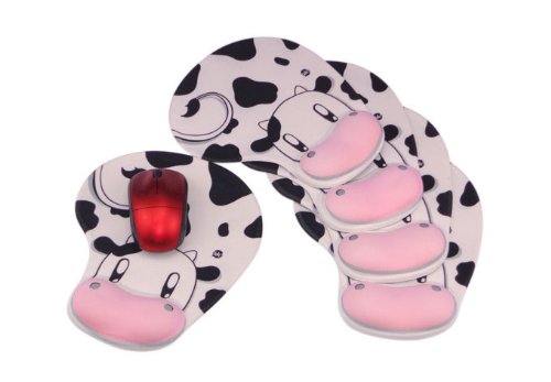 LY® Neu Mauspad mit Handgelenkauflage Computer Spiele Mauspad 3D Cartoon Kühe - 7