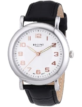 Regent Herren-Armbanduhr XL Analog Handaufzug Leder 11020026