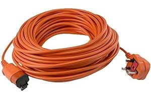 4YourHome Extra Long 25 Metre Mains Power Cable Flex Lead & Plug For Flymo Lawnmowers Grass & Hedge Trimmers