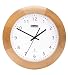 Produktbild Funk Holz Wanduhr - Quarz - 32cm Designer Uhr rund Küche / Büro etc- braun