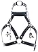 Produktbild Shawa Leder Harness Dessous mit Nippelklemmen + Halsband + Silikon Ball Gag Bondage SM Harness Geschirre Fesseln Sexspielzeug für Paare