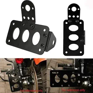 Generic Side Mount Motorcycle License Plate Number Plate Bracket Fit for Chopper Accessories Black License Plate Bracket (2138984)