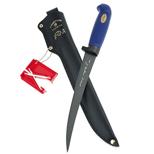 MARTTIINI Martef 36cm Filetiermesser, Klinge 23cm, beschichtet + LANSKY Crock Stick Messerschärfer / Filleting Knife & Sharpener Combo - 5
