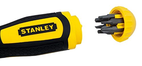 Stanley Multi-Bit Ratschenschraubendreher Set, 20 teilig, SL/PH/TX/SQ/Steckschlüssel, mit Bithalter, STHT0-62574 - 9