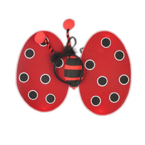 Ladybird wings & deeley bopper dress up set (Red/Black)