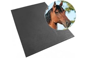 Vivol Gumowa mata do stajni, 90 x 120 cm, 17 mm, z antypoślizgowymi wypustkami, gumowa mata dla konia, łatwa do czyszczenia i cięcia