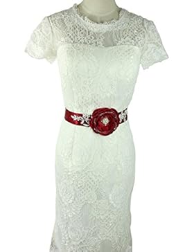 Lemandy elegante realizzato a mano fiori e perle Sash Bridal accessori cinture per vestito di nozze B11