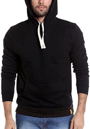 Campus SutraMen's Solid Regular Fit Sweatshirt with Hoodie for Winter Wear | Full Sleeve | Cotton Sweatshirt | Casual Sweatshirt for Man | Western Stylish Sweatshirt for Men
