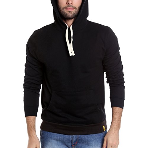 Campus SutraMen's Solid Regular Fit Sweatshirt with Hoodie for Winter Wear | Full Sleeve | Cotton Sweatshirt | Casual Sweatshirt for Man | Western Stylish Sweatshirt for Men