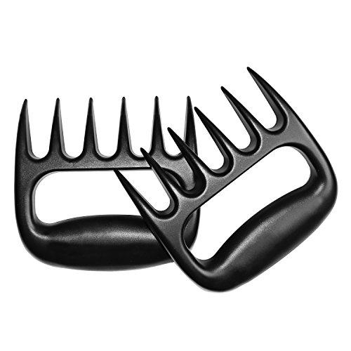 XIAO MO GU 1 Paire de viande griffes, viande Fourchettes, ours empreintes pour pulled pork, barbecue, BBQ Noir