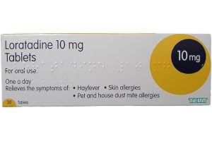 6 Months Supply Loratadine Hayfever & Allergy Relief 10mg Tablets (30x6) GSL