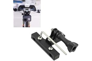 Hensych Uchwyt na szynę siodełka ze stopu aluminium, uchwyt na siodełko rowerowe do kamery Go-pro Hero 8/7/6/5/4/3 Action
