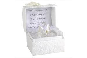 Loving Jesus FHC First Holy Communion Blown Crystal Glass Guardian Angel Blessing Communion