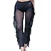 Produktbild Bonboho Frauen Hosenrock Weitem Bein Hohe Teile Damen Langhose Volant Chiffon Badehose Strandmode Locker Hosen Mädchen Partyhose