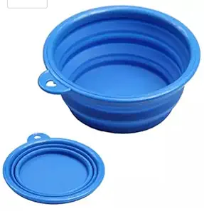 MUNCHOS Portable Foldble Pet Bowl for Food/Water, A Travel Essential for Dog & Cat(Color May Vary)