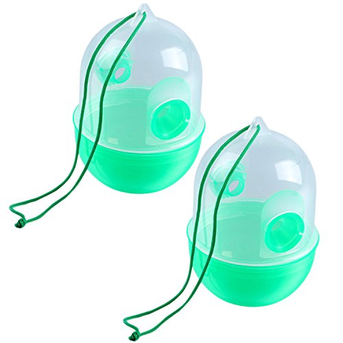 Preisvergleich Produktbild Wespenfalle Balkon, 2 Stück Wiederverwendbar Wespe Biene Fallenmörder Insektenfänger Schädlingsbekämpfung Abweisend für Bauernhof Garten Hof