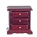 Price comparison product image Dolls House Miniature Bedroom Furniture Wooden Mahogany Night Stand Drawers