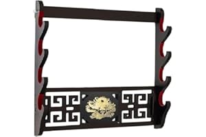 DELUFU Supporto per spada, supporto da parete in velluto imbottito per spada Tan.to Samu.rai, spada laser, spada laser, cosplay Blade Tanj.irou, (4 livelli)