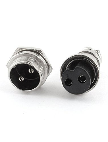 Buchse XLR-Stecker 2-Polig Connector Adapter, silberfarben - 3