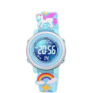 VAPCUFF 3D Cartoon Waterproof Watches for Girls with Alarm - Best Toys Gifts for Girls Age 3-10