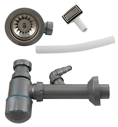 Edelstahl Unterbauspüle I Küchenspüle / Spülbecken MIZZO Sino 760 I Edelstahlspüle/ spüle 760mm x 460mm. - 3