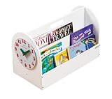 ORGANIZADOR DE MADERA PARA GUARDAR LIBROS O, CUENTOS en las habitaciones infantiles, y con estilo para que puedas ponerlo como muebles auxiliares también en tu salon. Es FIRME con las esquinas redondeadas para que lo puedan usar de forma autónoma hasta los más pequeños de una manera segura.