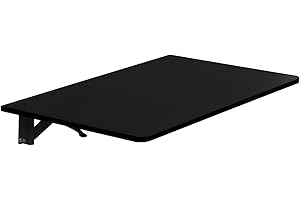 ‎NICEME NICEME 60x40 cm Klappbarer Wandtisch, Wand montierter Klapptisch, schwimmender Schreibtisch Esstisch, Kleiner Wandtisch für Küche, Balkon Outdoor (Schwarz)