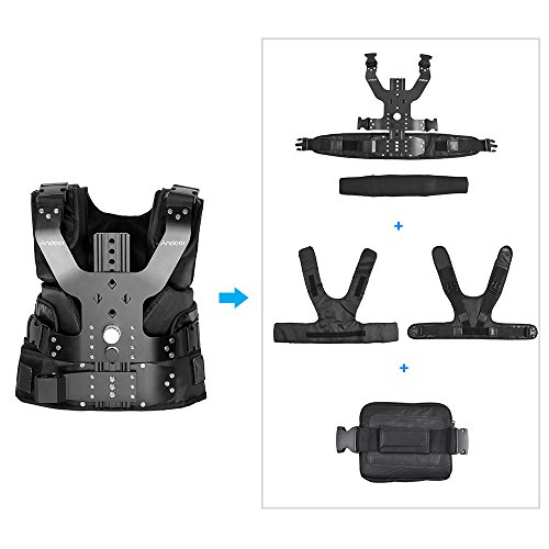 Andoer B200-C1 Pro Load Vest Rig 16mm Single Damping Arm Support Shoulder Stabilization for Steadycam Handheld Stabilizer DSLR Camera Camcorder Film Movie Making Load Capacity 5-8kg/11-17.6Lbs