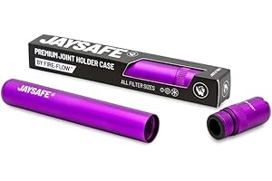 FIRE-FLOW™ JAYSAFE® - Premium Joint Holder Case für alle Filtergrößen, Aktivkohlefilter, Aluminium Hülle, Metall Tube, Geruchsdicht, Wasserdicht (Rose Onyx)