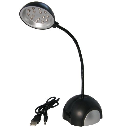 Preisvergleich Produktbild 2-TECH LED Notebook USB Light Schreibtischlampe 18cm