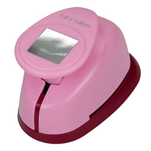 efco 1791001 Stanzer M, Quadrat Diagonal 1 Zoll Motivstanzer, Kern: Metall, Pink, 7,5 x 5 x 5 cm