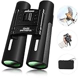 Jumelles HD 12x32, Jumelles compactes d'extérieur pour l'observation des Oiseaux,Le Camping,la randonnée,Le Voyage,Le Concert, BAK4 Prism FMC, pour Enfant Adultes