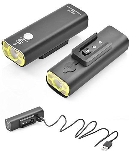 Efoshm LED Fahrradbeleuchtung Set, Wasserdicht USB Wiederaufladbare LED Frontlichter, Einfache Montage für Sicheres Radfahren,5 Licht-Modi für Berg-Radfahren, Camping und täglichen Gebrauch - 4